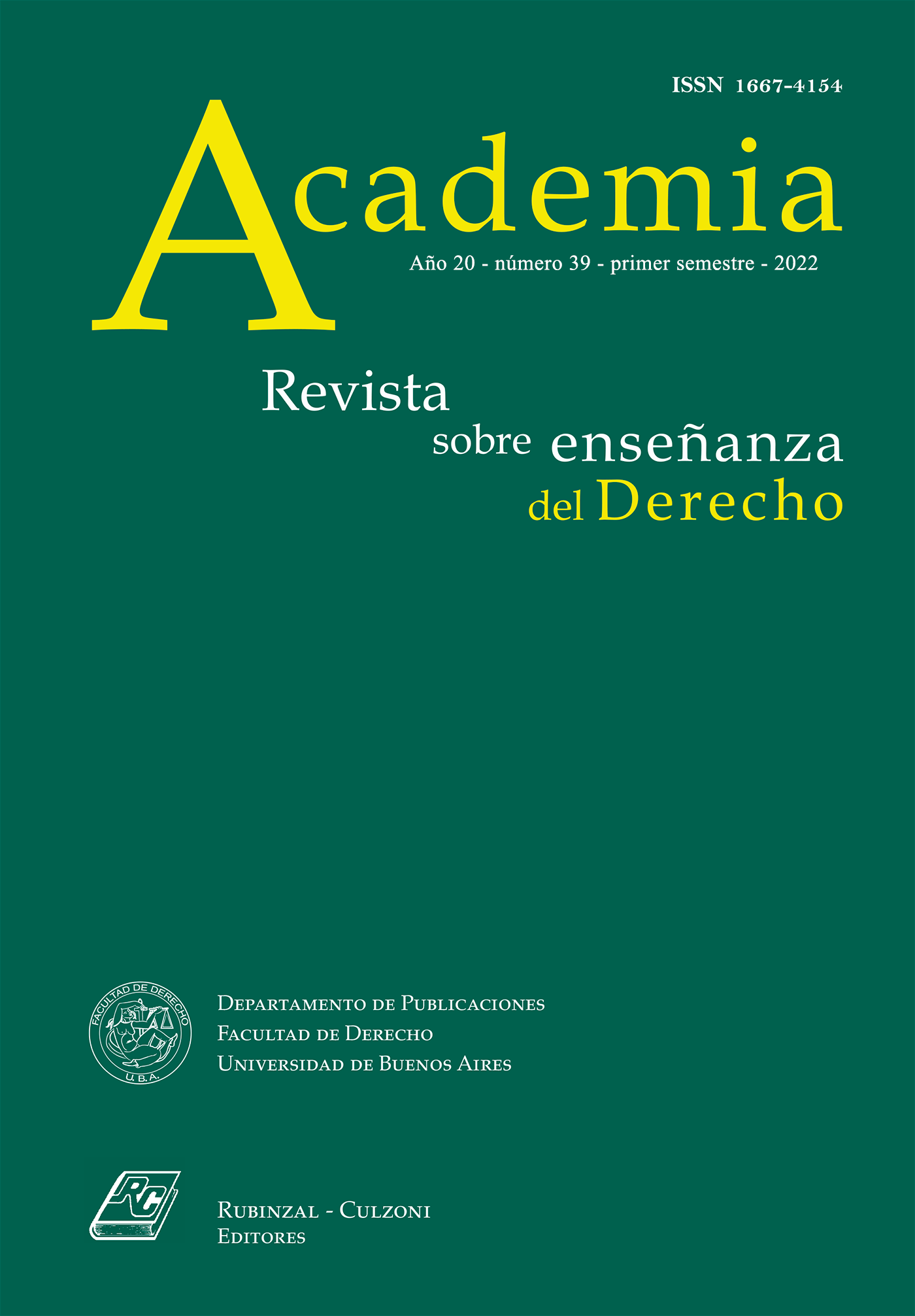 Revista Academia - Núm. 39 (2022): Primer semestre