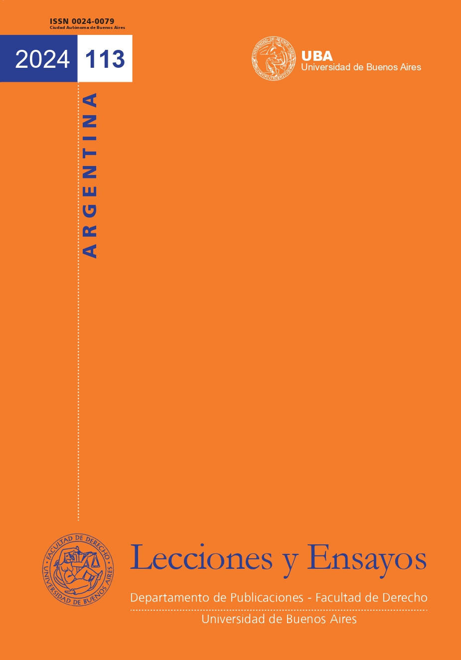 					Ver Núm. 113 (2024): Lecciones y Ensayos Nº 113
				